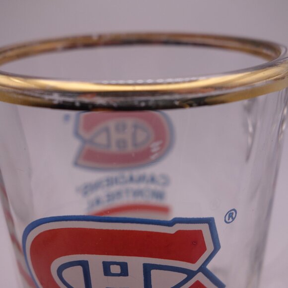 Canadiens Montreal Beer Glass with Handle and Gold Rim - Picture 9 of 12